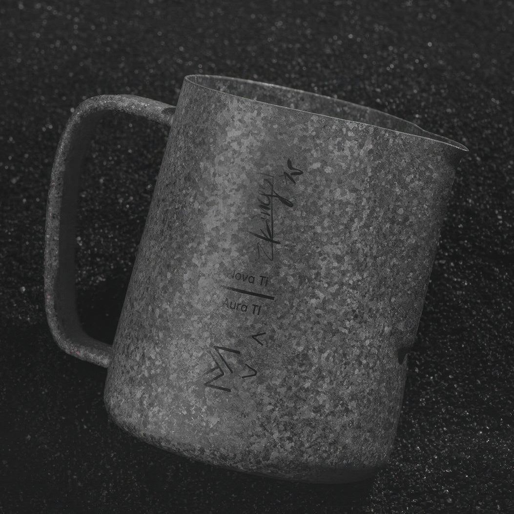 Aurora Crystal Titanium Latte Pitcher – view 6 | Lastaforest