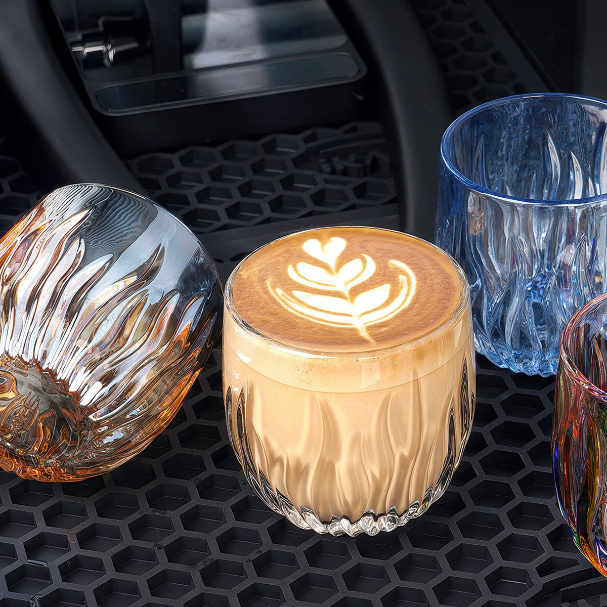 Flame Crystal Cut Glass Coffee Cup – view 7 | Lastaforest