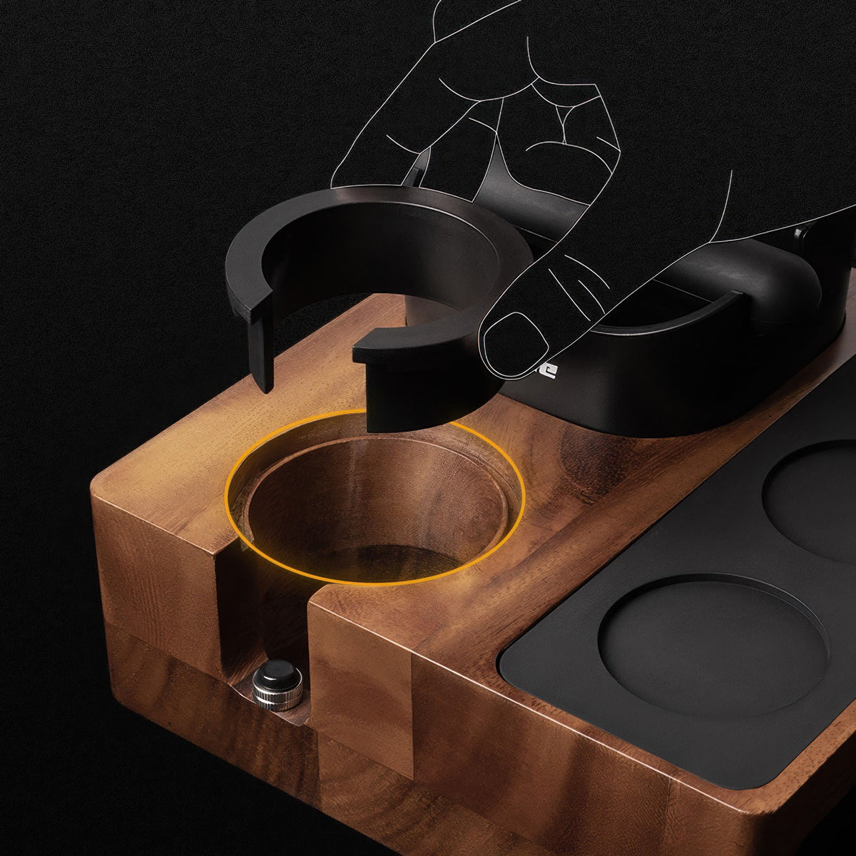 Barista Tamping Station with Knock Box Storage – view 9 | Lastaforest
