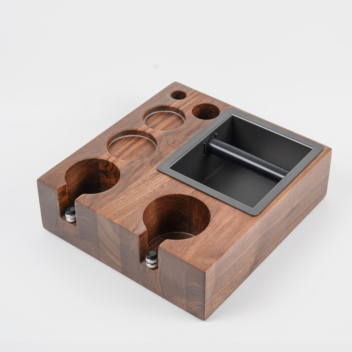 Barista Coffee Tamping Station with Knock Box – detail view | Lastaforest