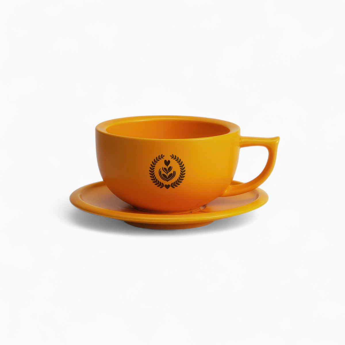 Embossed Ceramic Latte Cup 280ml | Lastaforest