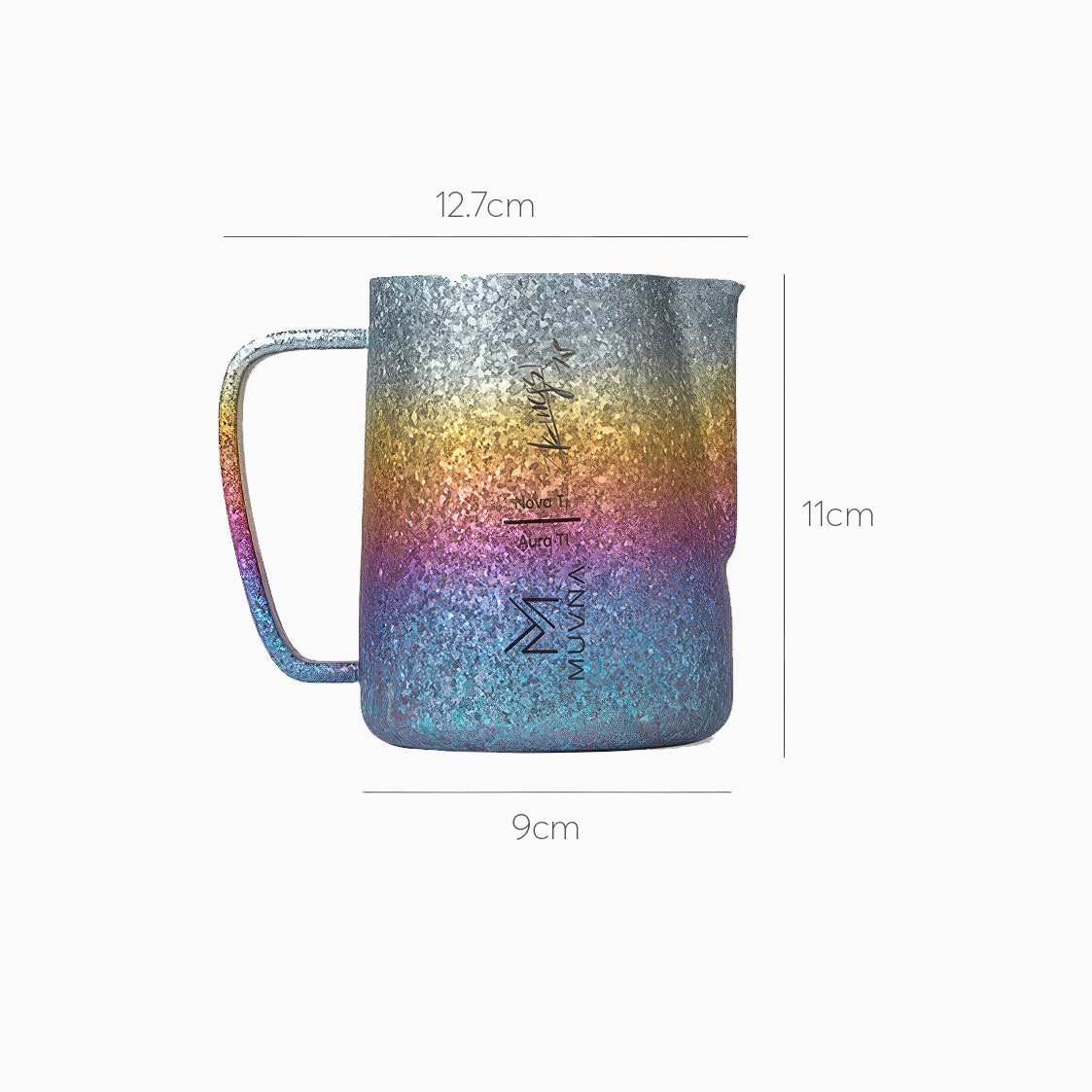 Aurora Crystal Titanium Latte Pitcher – view 15 | Lastaforest