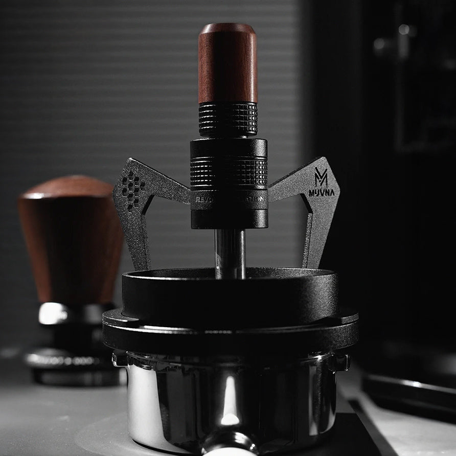 Geared Spinning WDT Tool - Espresso Distribution – detail view | Lastaforest